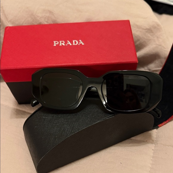 Prada Accessories - Prada Sleek Black Sunglasses